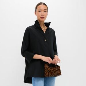 NWT Tuckernuck Black Collared Blouse